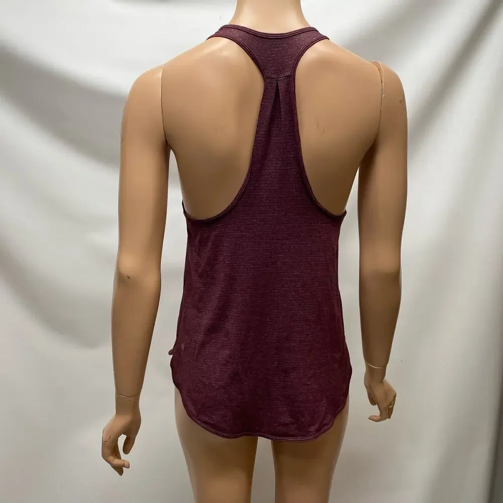 Lululemon 105 Singlet Heathered Bordeaux Drama sz 2